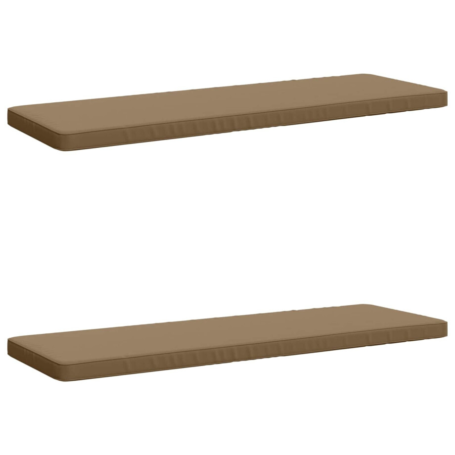 vidaXL 2-delige Bankkussens VUGHT 2 st 100% Polyester Taupe vidaXL 2-delige Bankkussens VUGHT 2 st 100% Polyester Taupe afbeelding 1