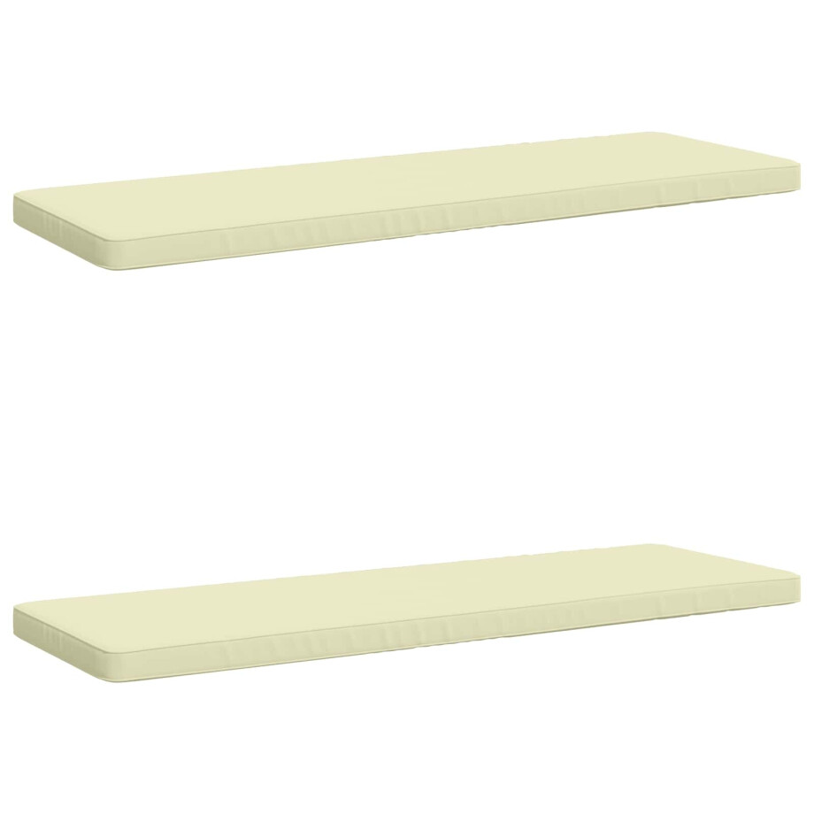vidaXL 2-delige Bankkussens VUGHT 2 st 100% Polyester Crèmekleurig afbeelding 1