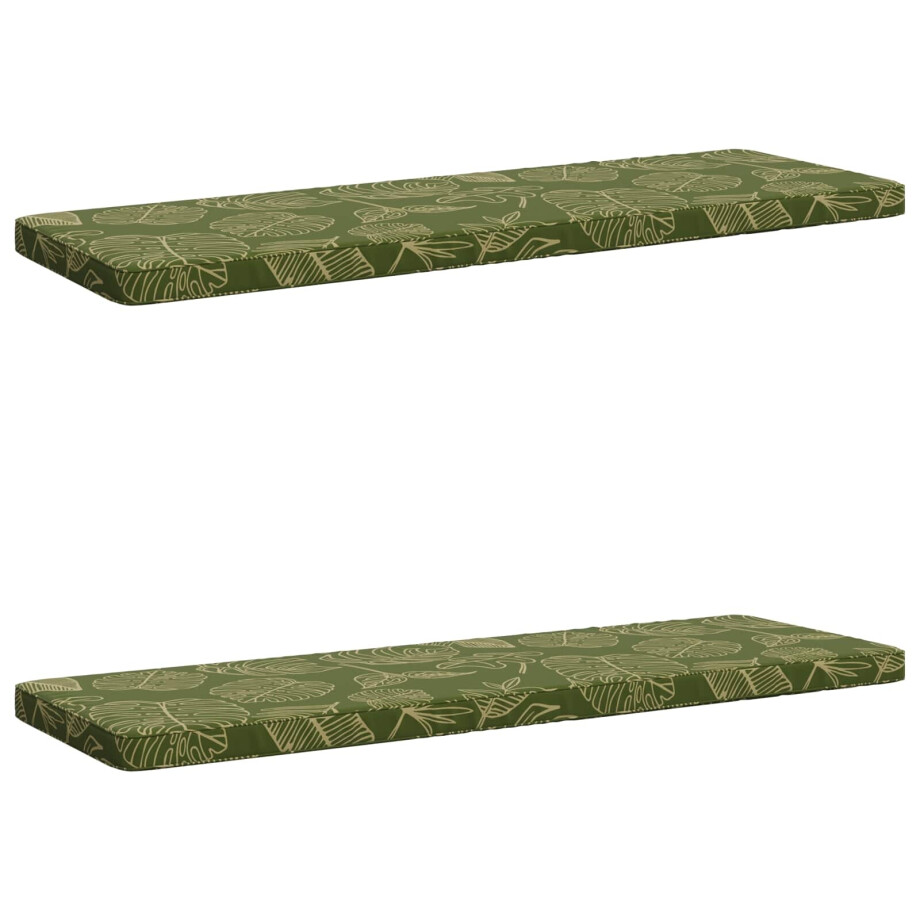 vidaXL 2-delige Bankkussens VUGHT 2 st 100% Polyester Bladontwerp vidaXL 2-delige Bankkussens VUGHT 2 st 100% Polyester Bladontwerp afbeelding 1