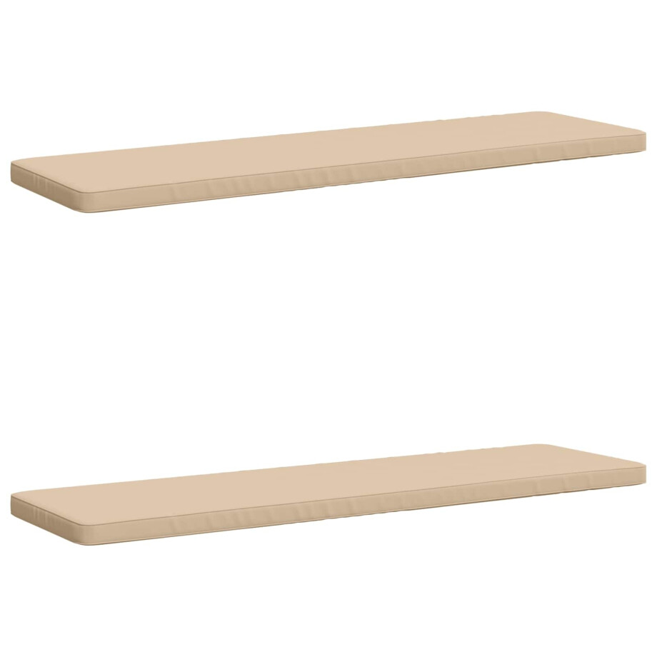 vidaXL 2-delige Bankkussens VUGHT 2 st 100% Polyester Crèmekleurig vidaXL 2-delige Bankkussens VUGHT 2 st 100% Polyester Crèmekleurig afbeelding 1