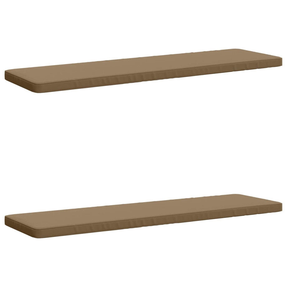 vidaXL 2-delige Bankkussens VUGHT 2 st 100% Polyester Taupe vidaXL 2-delige Bankkussens VUGHT 2 st 100% Polyester Taupe afbeelding 1