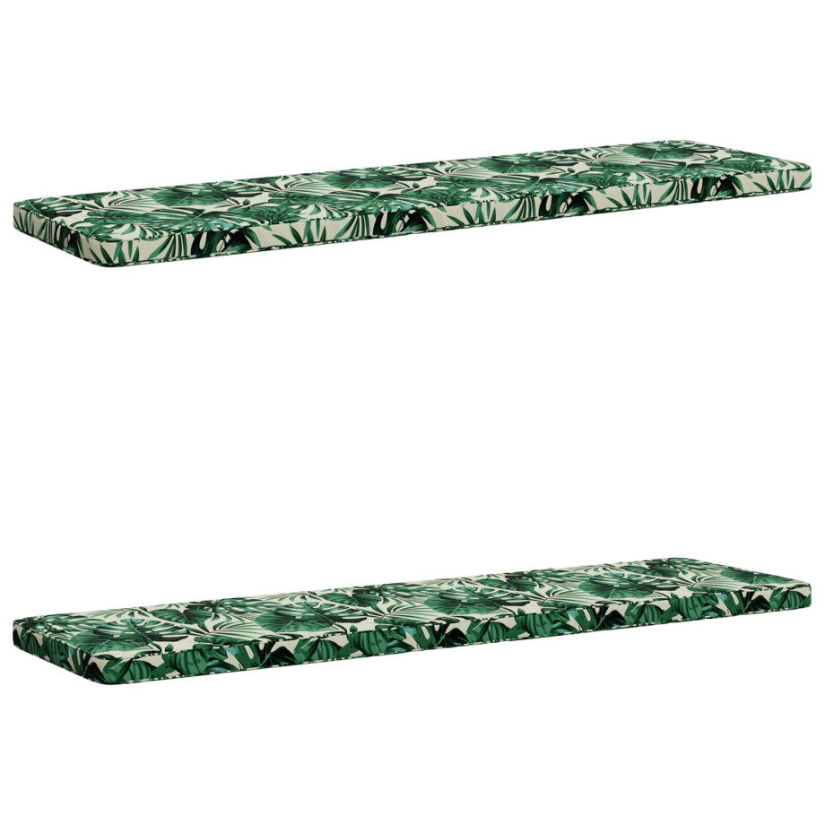 vidaXL 2-delige Bankkussens VUGHT 2 st 100% Polyester Bladpatroon vidaXL 2-delige Bankkussens VUGHT 2 st 100% Polyester Bladpatroon afbeelding 1