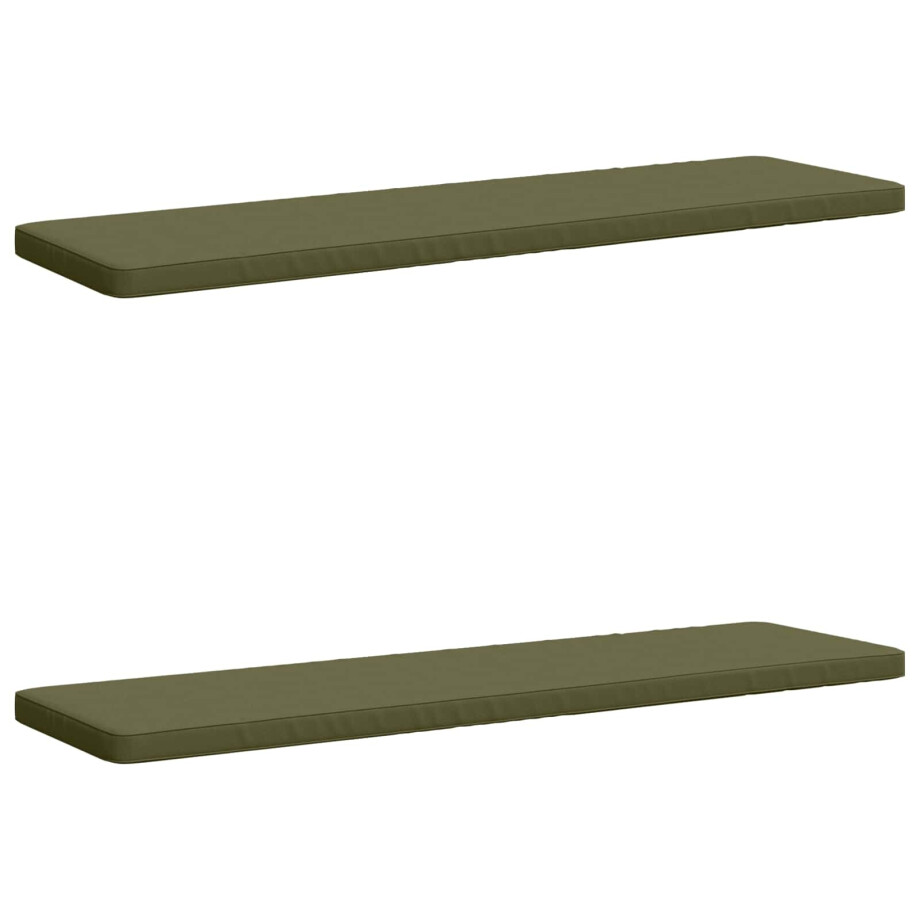 vidaXL 2-delige Bankkussens VUGHT 2 st 100% Polyester Olijfgroen vidaXL 2-delige Bankkussens VUGHT 2 st 100% Polyester Olijfgroen afbeelding 1