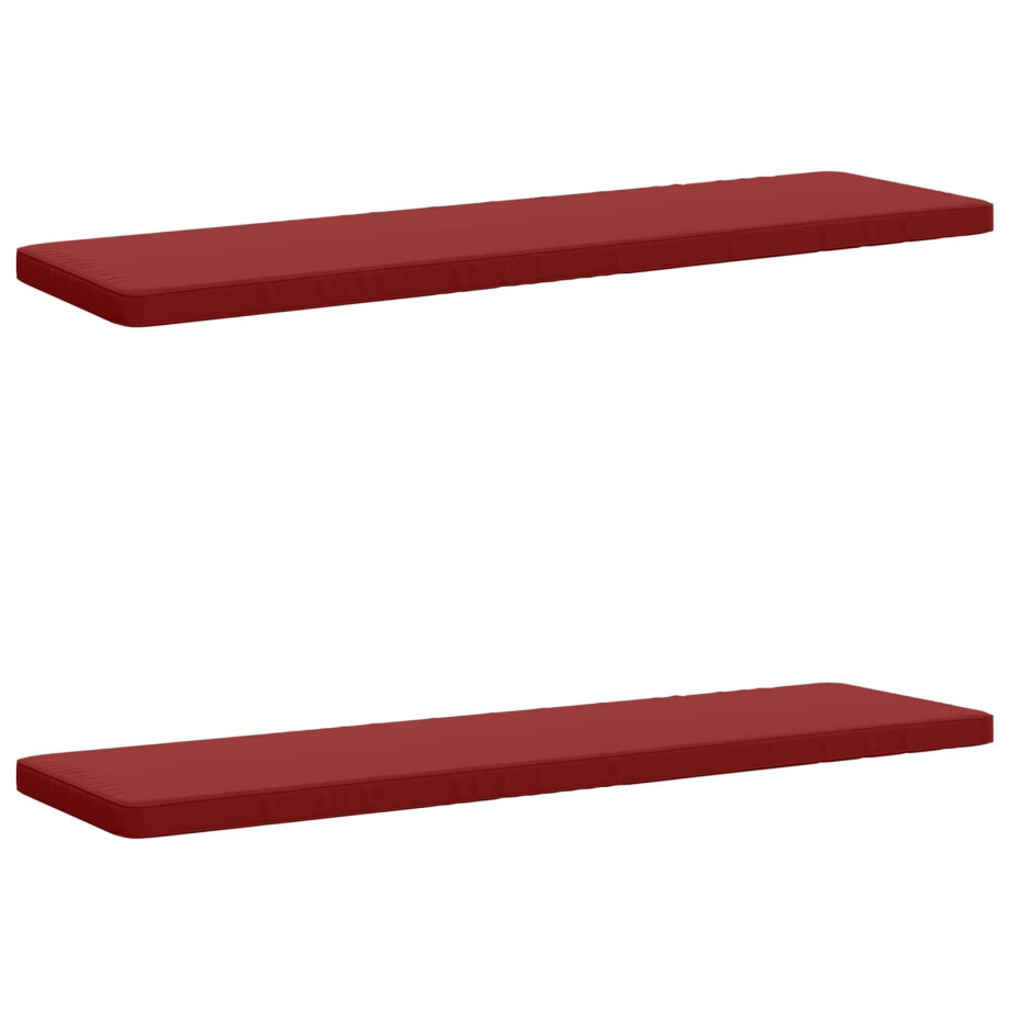 vidaXL 2-delige Bankkussens VUGHT 2 st 100% Polyester Wijnrood vidaXL 2-delige Bankkussens VUGHT 2 st 100% Polyester Wijnrood afbeelding 1