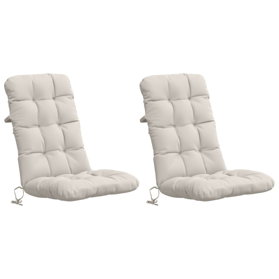 vidaXL 2-delige Hoogrug Kussen VIANEN 2 pcs 100% Polyester Wit afbeelding 1