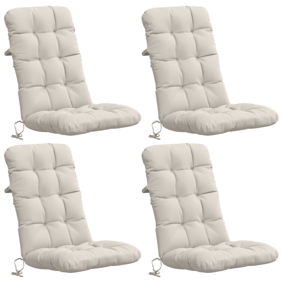 vidaXL 4-delige Hoogrug Kussen VIANEN 4 pcs 100% Polyester Wit vidaXL 4-delige Hoogrug Kussen VIANEN 4 pcs 100% Polyester Wit afbeelding 1