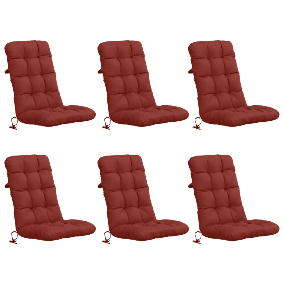 vidaXL 6-delige Hoogrug Kussen VIANEN 6 pcs 100% Polyester Rood vidaXL 6-delige Hoogrug Kussen VIANEN 6 pcs 100% Polyester Rood afbeelding 1