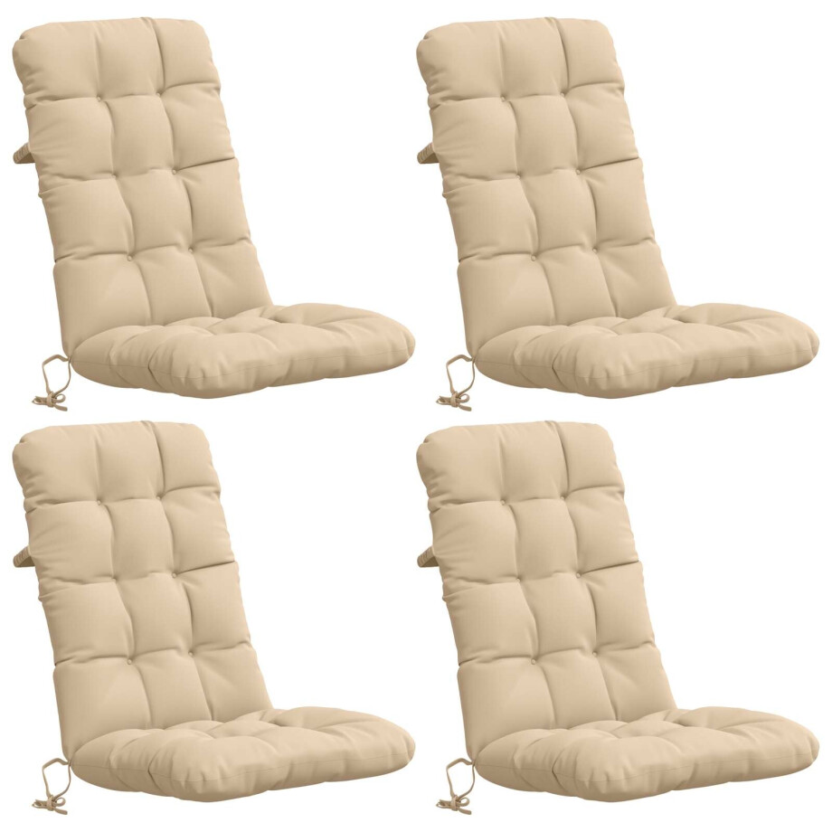 vidaXL 4-delige Hoogrug Kussen VIANEN 4 pcs 100% Polyester afbeelding 1