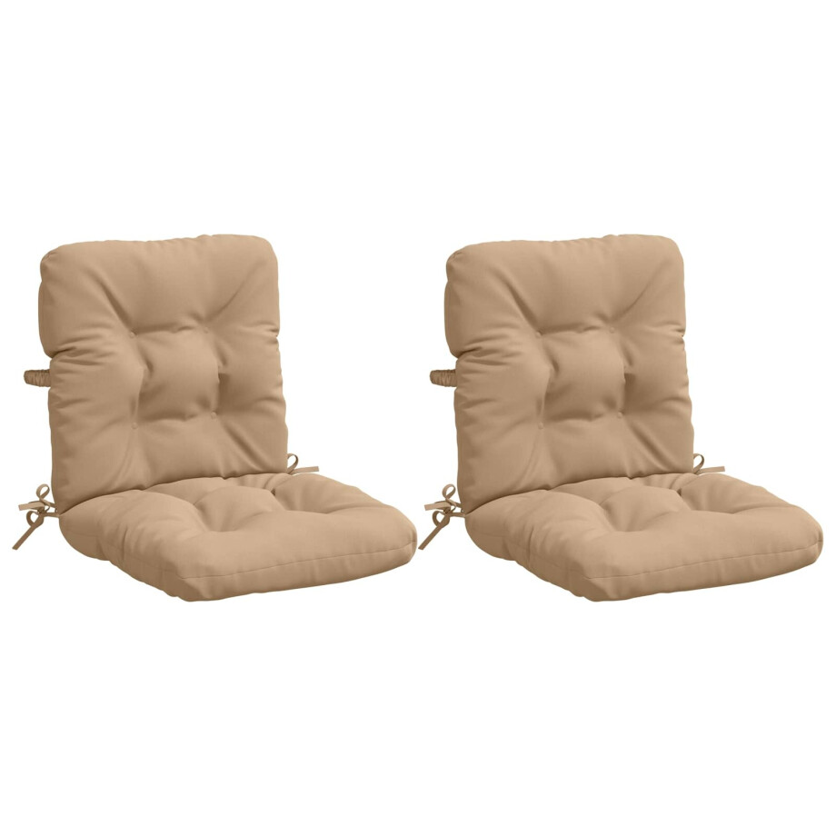 vidaXL 2-delige Hoogrug Kussen VIANEN 2 pcs 100% Polyester Zand afbeelding 1