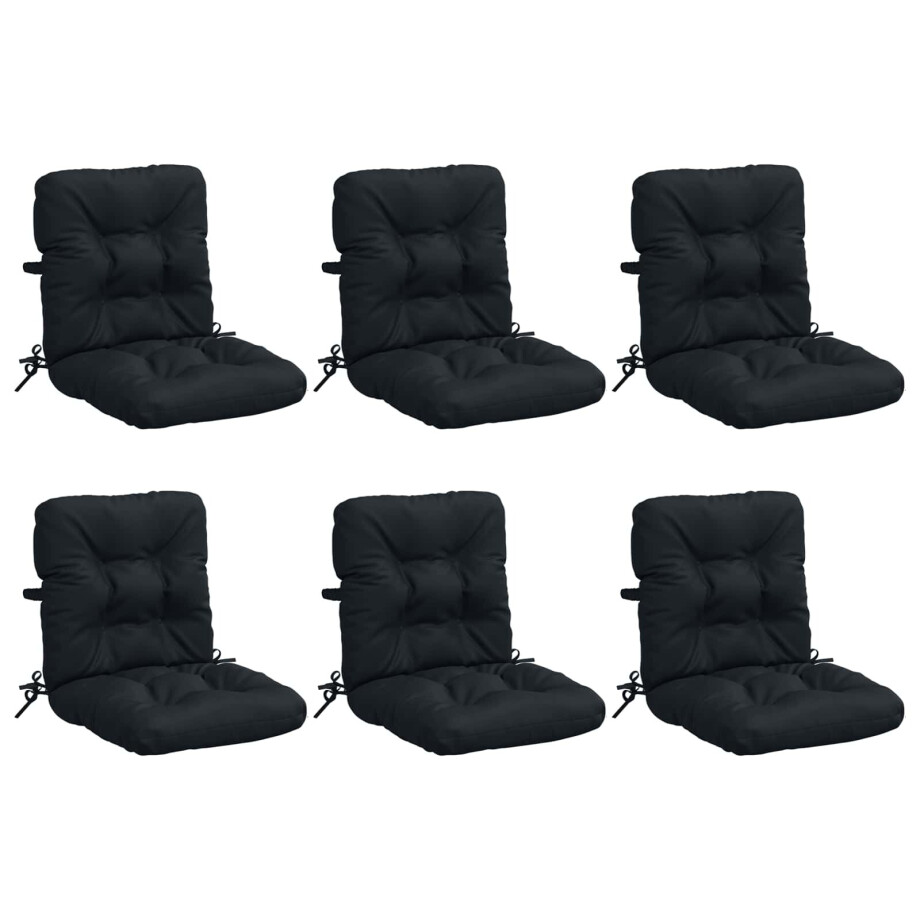 vidaXL 6-delige Hoogrug Kussen VIANEN 6 pcs 100% Polyester Donkerblauw afbeelding 1