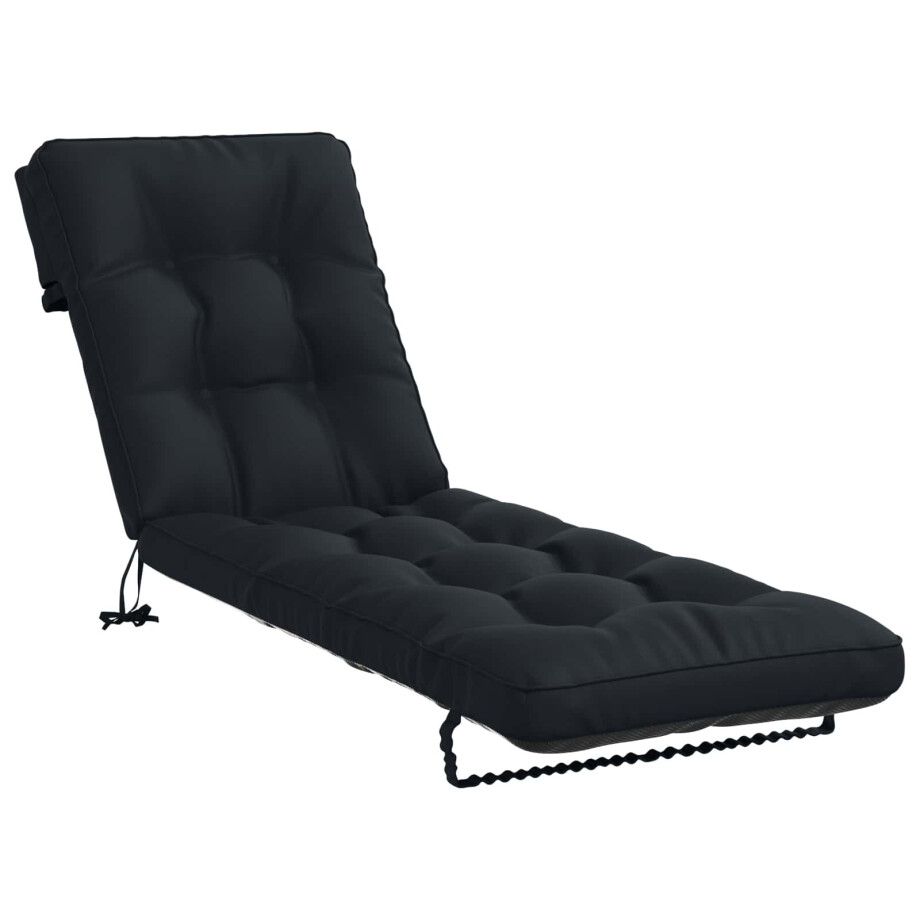 vidaXL Ligstoel Kussen VIANEN 100% Polyester Donkerblauw afbeelding 1