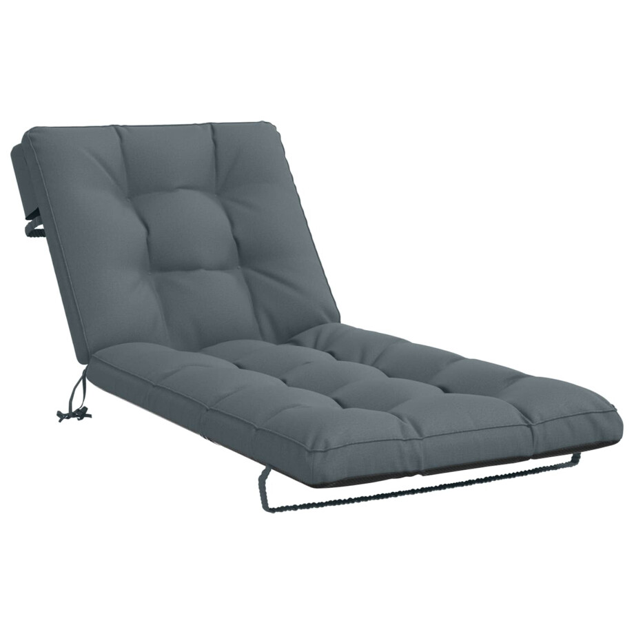 vidaXL Ligstoel Kussen VIANEN 100% Polyester Blauw 200 x 70 x 8 cm vidaXL Ligstoel Kussen VIANEN 100% Polyester Blauw 200 x 70 x 8 cm afbeelding 1
