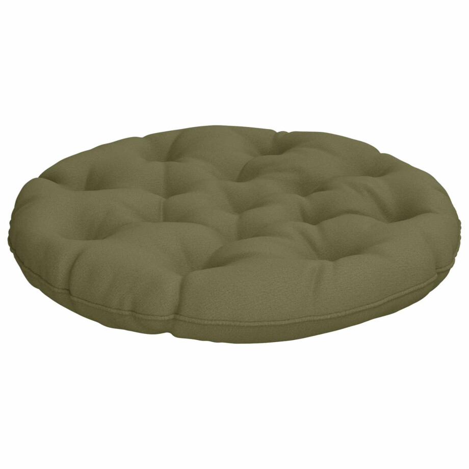 vidaXL Hangstoel Kussen VIANEN 100% Polyester Olijfgroen Ø 80 x 12 cm vidaXL Hangstoel Kussen VIANEN 100% Polyester Olijfgroen Ø 80 x 12 cm afbeelding 1