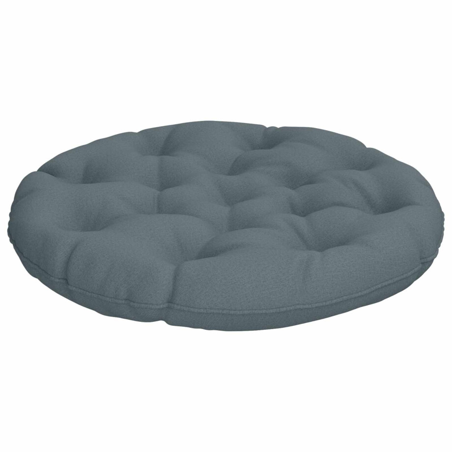 vidaXL Hangstoel Kussen VIANEN 100% Polyester Blauw Ø 80 x 12 cm afbeelding 1