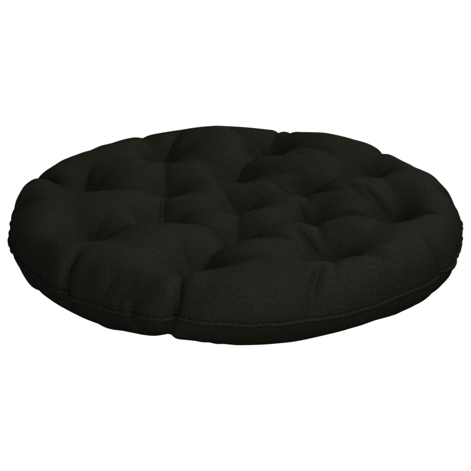 vidaXL Hangstoel Kussen VIANEN 100% Polyester Zwart Ø 80 x 12 cm afbeelding 1