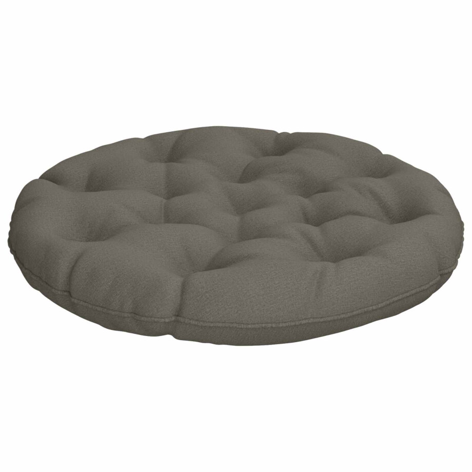 vidaXL Hangstoel Kussen VIANEN 100% Polyester Grijs Ø 80 x 12 cm afbeelding 1