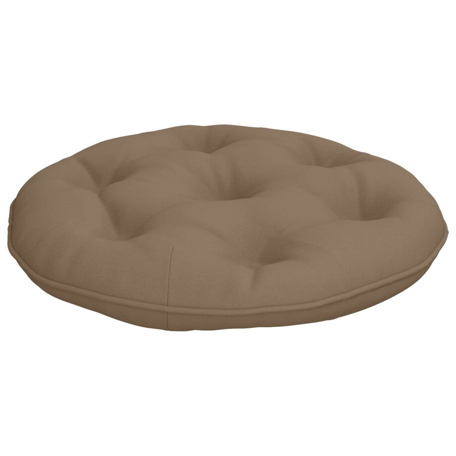 vidaXL Hangstoel Kussen VIANEN 100% Polyester Taupe Ø 45 x 10 cm vidaXL Hangstoel Kussen VIANEN 100% Polyester Taupe Ø 45 x 10 cm afbeelding 1