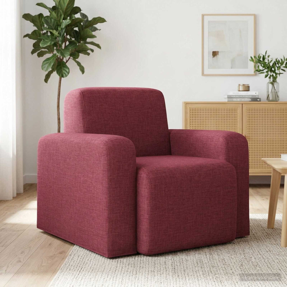 vidaXL Fauteuil Wijnrood Stof vidaXL Fauteuil Wijnrood Stof afbeelding 1