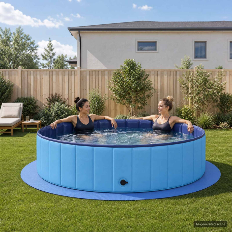 vidaXL Zwembad Grondmat 16 st Ø 235 cm Rond EVA Schuim Blauw vidaXL Zwembad Grondmat 16 st Ø 235 cm Rond EVA Schuim Blauw afbeelding 1