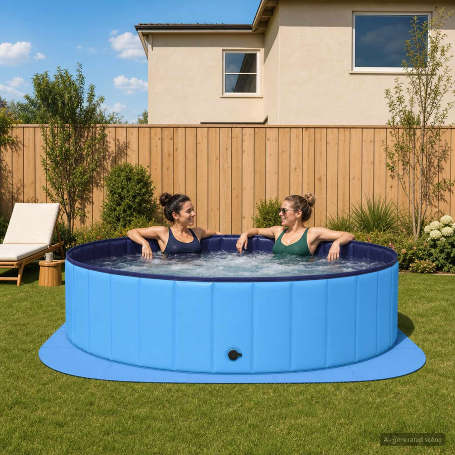 vidaXL Zwembad Grondmat 25 st Ø 292 cm Rond EVA Schuim Blauw vidaXL Zwembad Grondmat 25 st Ø 292 cm Rond EVA Schuim Blauw afbeelding 1
