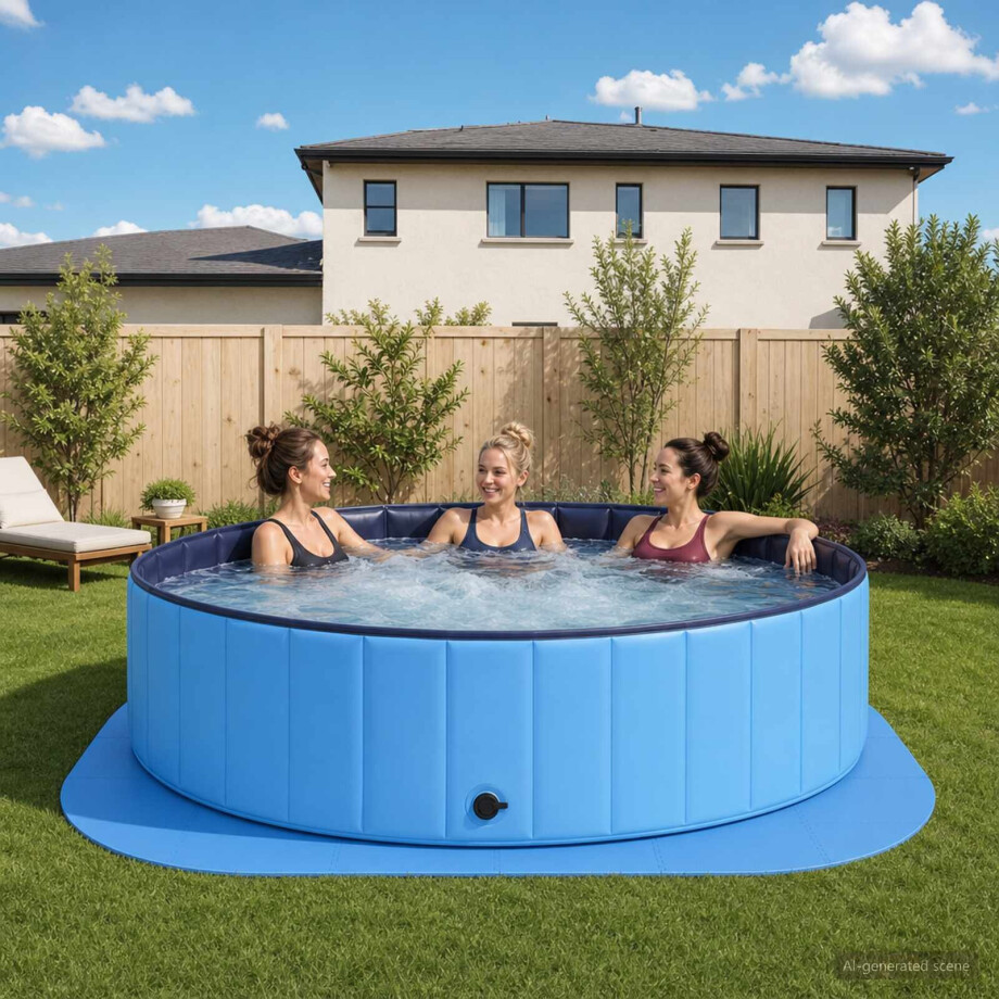 vidaXL Zwembad Grondmat 36 st Ø 350 cm Rond EVA Schuim Blauw vidaXL Zwembad Grondmat 36 st Ø 350 cm Rond EVA Schuim Blauw afbeelding 1