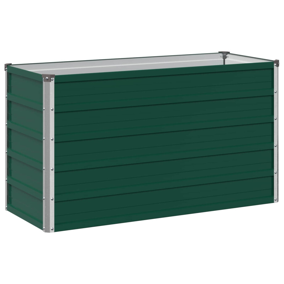 vidaXL Verhoogd Tuinbed Groen 100 x 40 x 55 cm koudgewalst stalen vidaXL Verhoogd Tuinbed Groen 100 x 40 x 55 cm koudgewalst stalen afbeelding 1