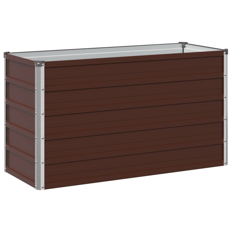 vidaXL Verhoogd Tuinbed Bruin 100 x 40 x 55 cm koudgewalst staal vidaXL Verhoogd Tuinbed Bruin 100 x 40 x 55 cm koudgewalst staal afbeelding 1