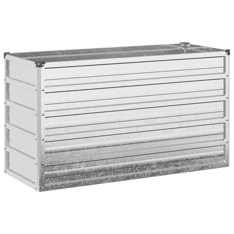 vidaXL Verhoogd Tuinbed Zilverkleurig 100 x 40 x 55 cm gegalvaniseerd afbeelding 1