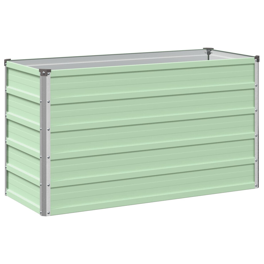 vidaXL Verhoogd Tuinbed Pastelgroen 100 x 40 x 55 cm koudgewalst staal vidaXL Verhoogd Tuinbed Pastelgroen 100 x 40 x 55 cm koudgewalst staal afbeelding 1