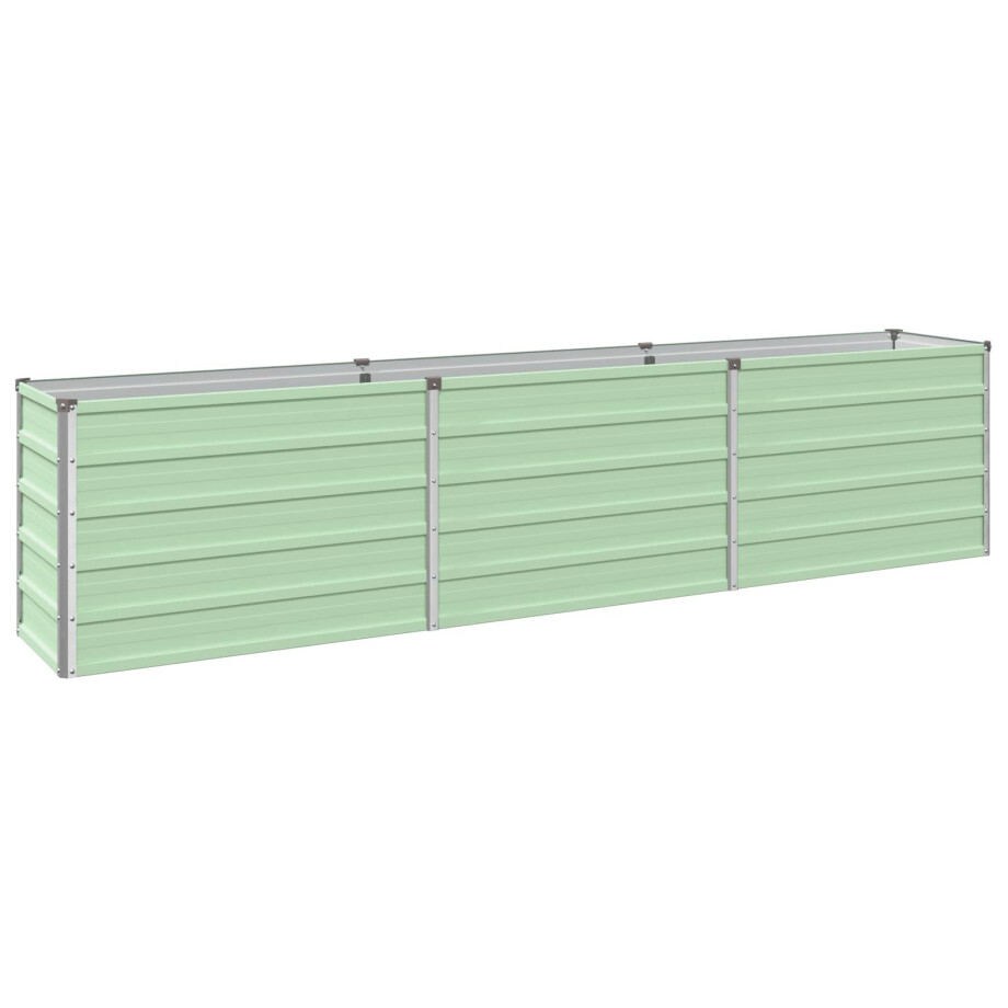vidaXL Verhoogd Tuinbed Pastelgroen 240 x 40 x 55 cm koudgewalst staal afbeelding 1