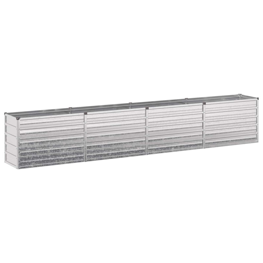 vidaXL Verhoogd Tuinbed Zilverkleurig 320 x 40 x 55 cm gegalvaniseerd afbeelding 1