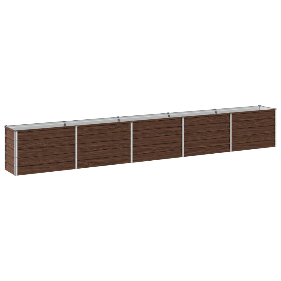 vidaXL Verhoogd Tuinbed Zwart 400 x 40 x 55 cm koudgewalst staal afbeelding 1