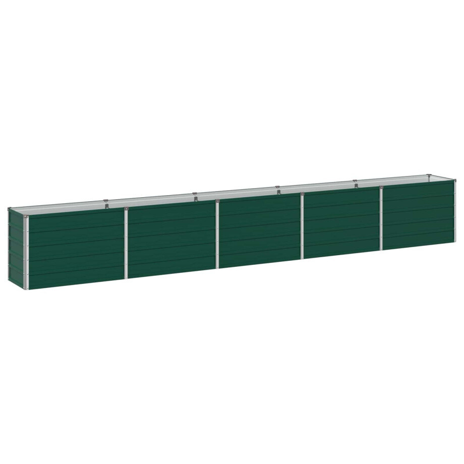 vidaXL Verhoogde plantenbak Groen 400 x 40 x 55 cm Verzinkt staal vidaXL Verhoogde plantenbak Groen 400 x 40 x 55 cm Verzinkt staal afbeelding 1