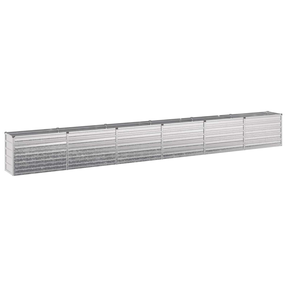 vidaXL Verhoogd Tuinbed Zilverkleurig 480 x 40 x 55 cm gegalvaniseerd afbeelding 1