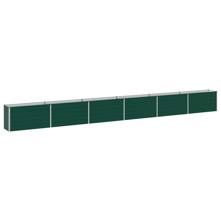 vidaXL Verhoogd Tuinbed Groen 600 x 40 x 55 cm koudgewalst stalen afbeelding 1