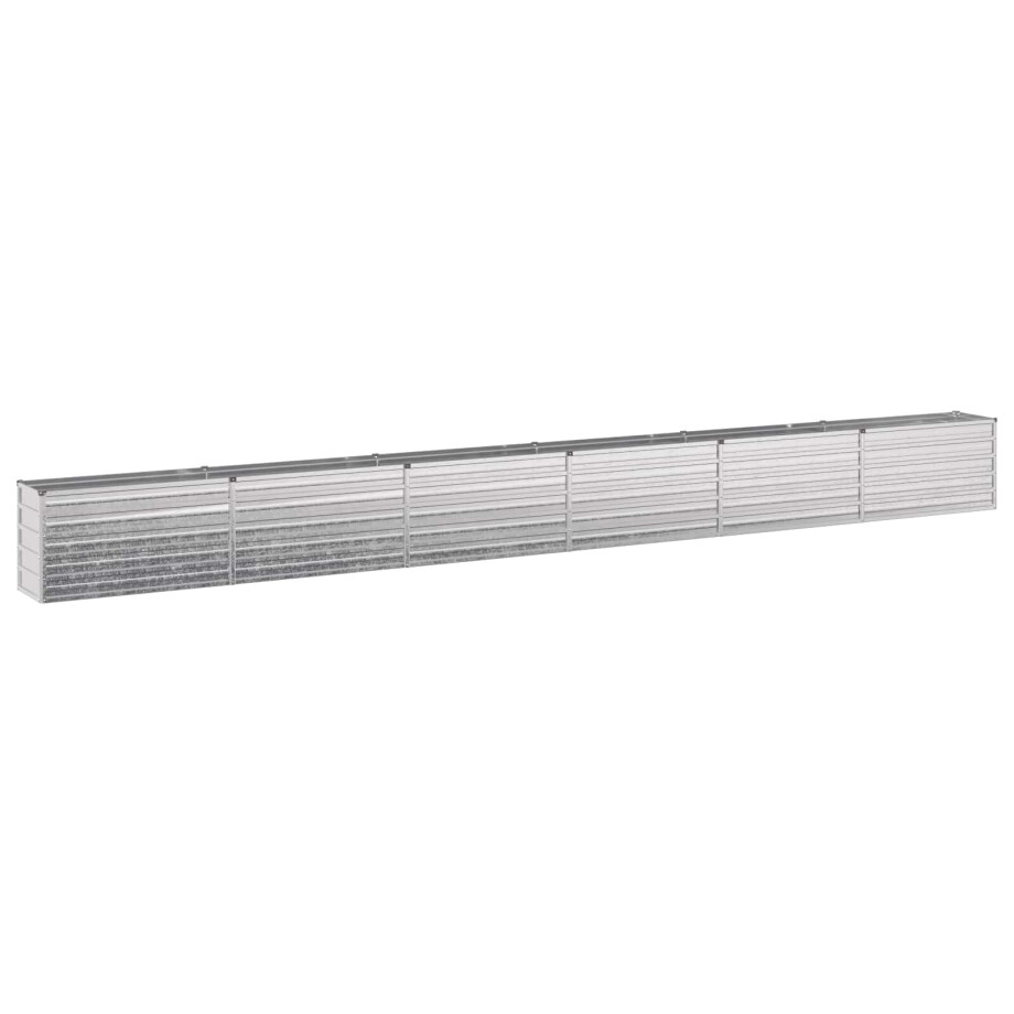 vidaXL Verhoogd Tuinbed Zilverkleurig 600 x 40 x 55 cm gegalvaniseerd afbeelding 1