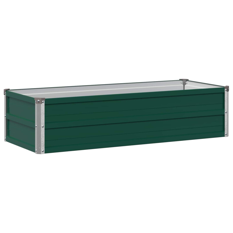 vidaXL Verhoogd Tuinbed Groen 100 x 40 x 24 cm koudgewalst stalen vidaXL Verhoogd Tuinbed Groen 100 x 40 x 24 cm koudgewalst stalen afbeelding 1