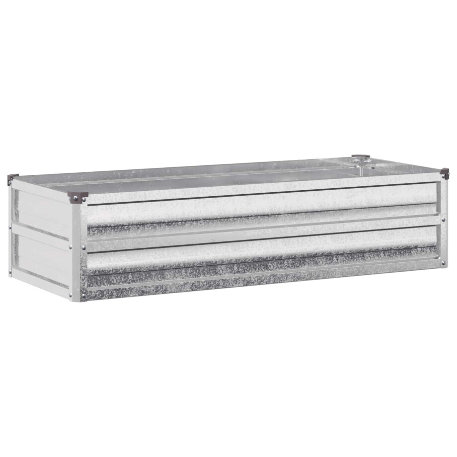 vidaXL Verhoogd Tuinbed Zilverkleurig 100 x 40 x 24 cm gegalvaniseerd vidaXL Verhoogd Tuinbed Zilverkleurig 100 x 40 x 24 cm gegalvaniseerd afbeelding 1