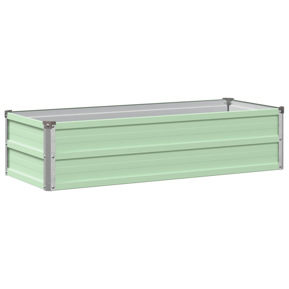 vidaXL Verhoogd Tuinbed Pastelgroen 100 x 40 x 24 cm koudgewalst staal vidaXL Verhoogd Tuinbed Pastelgroen 100 x 40 x 24 cm koudgewalst staal afbeelding 1