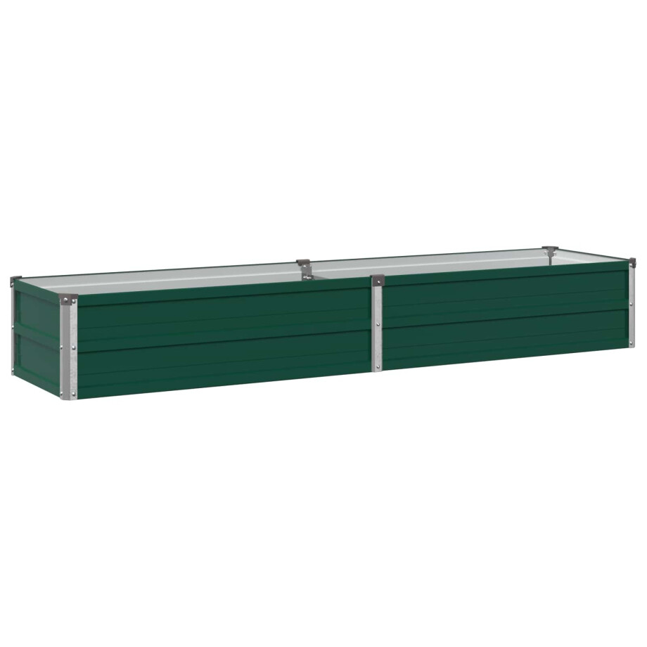 vidaXL Verhoogd Tuinbed Groen 160 x 40 x 24 cm koudgewalst stalen afbeelding 1
