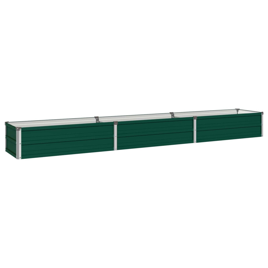 vidaXL Verhoogd Tuinbed Groen 240 x 40 x 24 cm koudgewalst stalen afbeelding 1