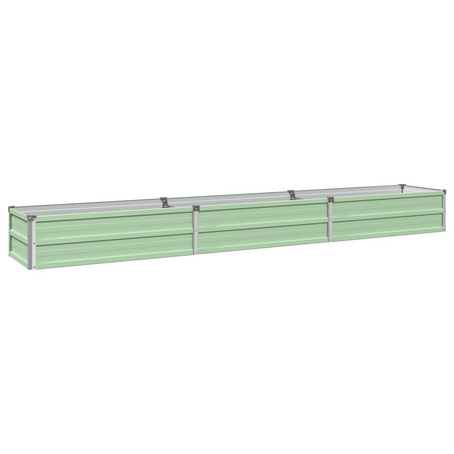 vidaXL Verhoogd Tuinbed Pastelgroen 240 x 40 x 24 cm koudgewalst staal afbeelding 1