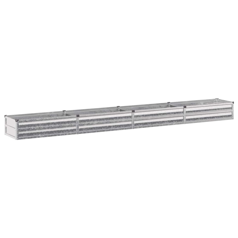 vidaXL Verhoogd Tuinbed Zilverkleurig 320 x 40 x 24 cm gegalvaniseerd afbeelding 1