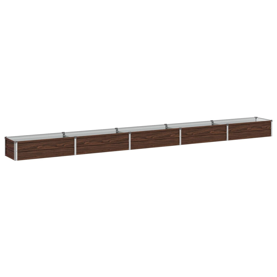 vidaXL Verhoogd Tuinbed Zwart 400 x 40 x 24 cm koudgewalst staal afbeelding 1