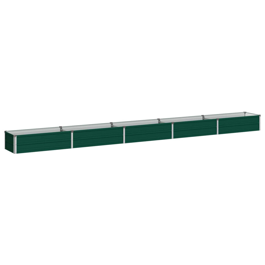 vidaXL Verhoogd Tuinbed Groen 400 x 40 x 24 cm koudgewalst stalen vidaXL Verhoogd Tuinbed Groen 400 x 40 x 24 cm koudgewalst stalen afbeelding 1