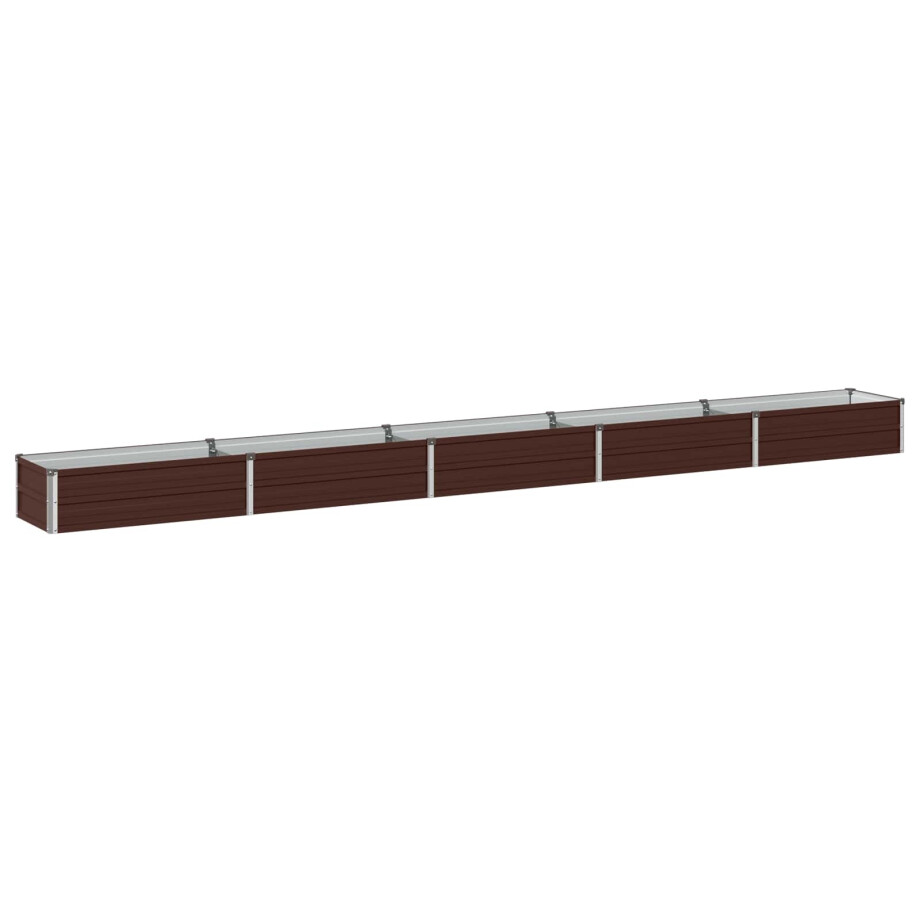 vidaXL Verhoogd Tuinbed Bruin 400 x 40 x 24 cm koudgewalst staal afbeelding 1