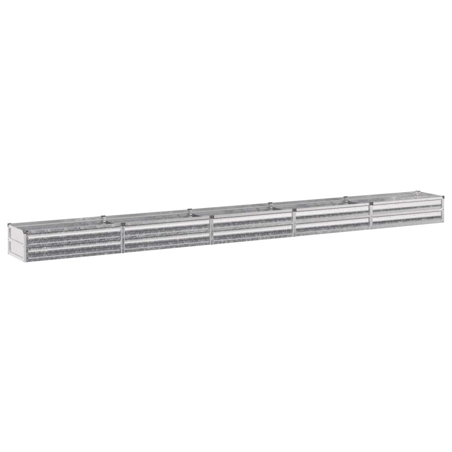 vidaXL Verhoogd Tuinbed Zilverkleurig 400 x 40 x 24 cm gegalvaniseerd vidaXL Verhoogd Tuinbed Zilverkleurig 400 x 40 x 24 cm gegalvaniseerd afbeelding 1