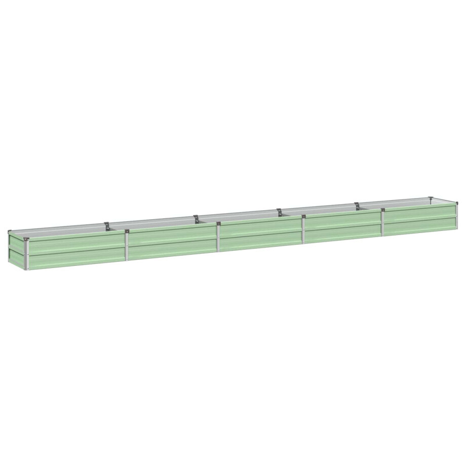 vidaXL Verhoogd Tuinbed Pastelgroen 400 x 40 x 24 cm koudgewalst staal vidaXL Verhoogd Tuinbed Pastelgroen 400 x 40 x 24 cm koudgewalst staal afbeelding 1