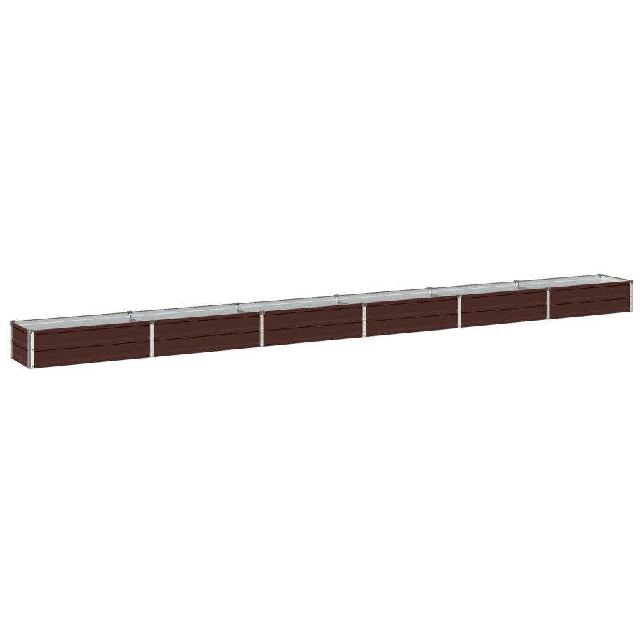 vidaXL Verhoogd Tuinbed Bruin 480 x 40 x 24 cm koudgewalst staal vidaXL Verhoogd Tuinbed Bruin 480 x 40 x 24 cm koudgewalst staal afbeelding 1