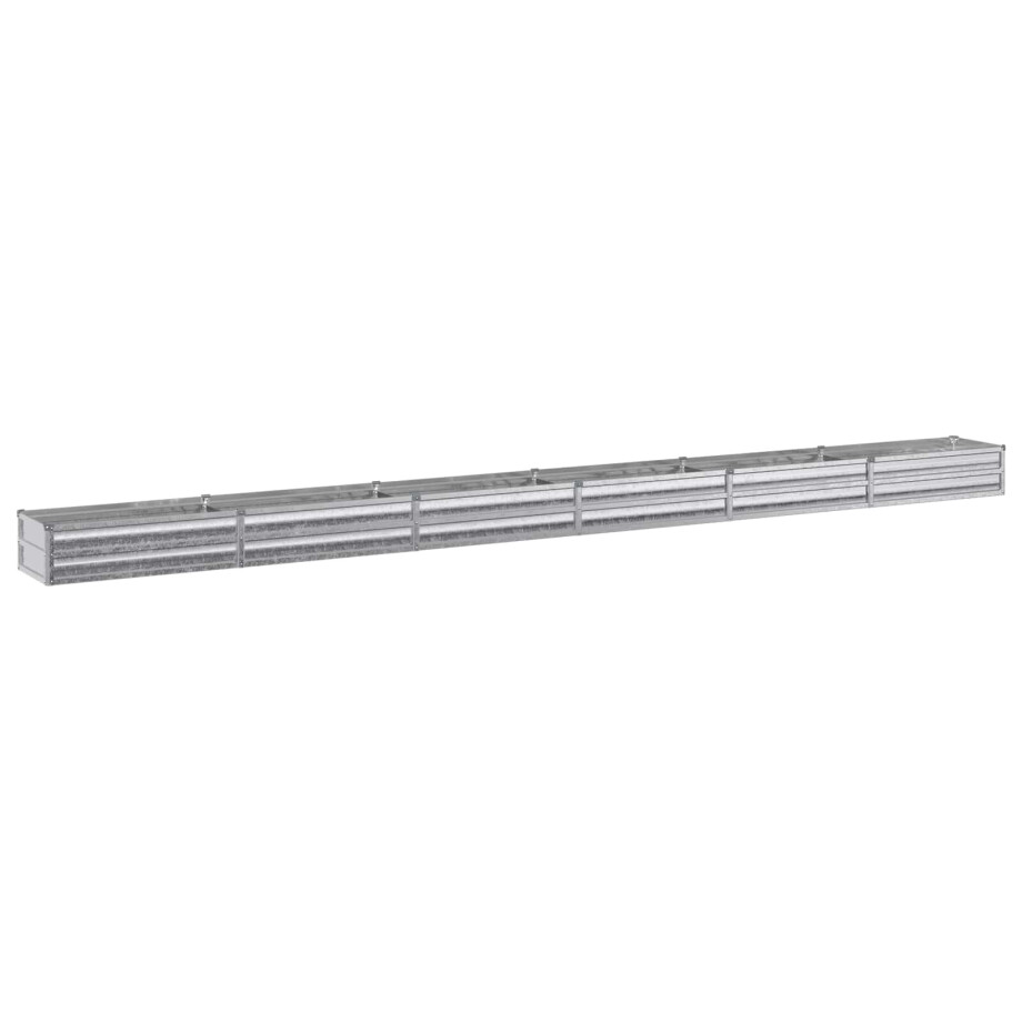 vidaXL Verhoogd Tuinbed Zilverkleurig 480 x 40 x 24 cm gegalvaniseerd vidaXL Verhoogd Tuinbed Zilverkleurig 480 x 40 x 24 cm gegalvaniseerd afbeelding 1